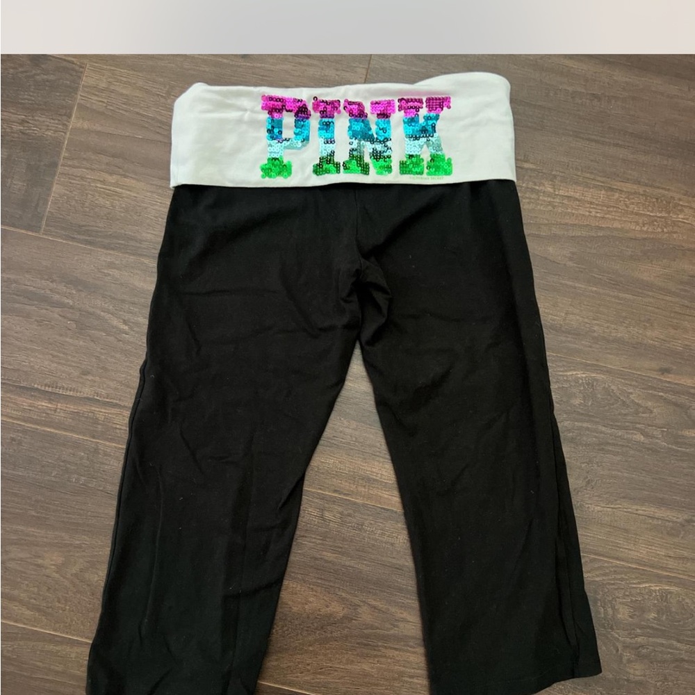 PINK Victoria's Secret Black and White Leggings